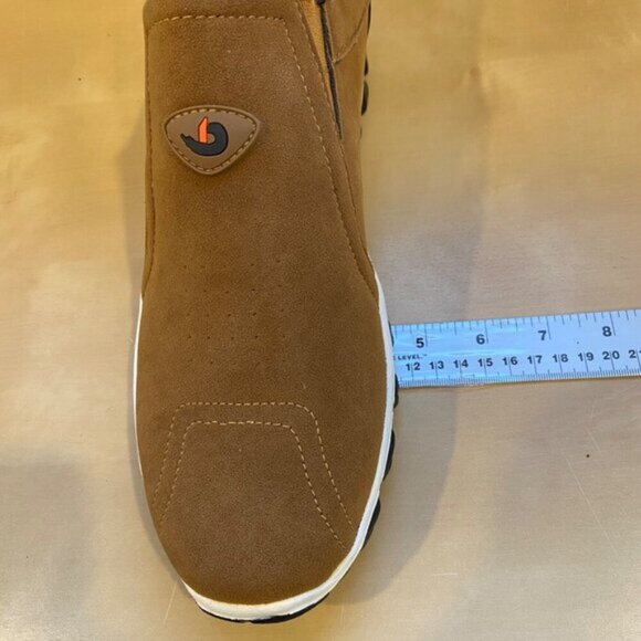 Zuodi Sport Mens Lightweight Slip-On Sneakers Brown Black Synthetic Durable 44 - Picture 11 of 13